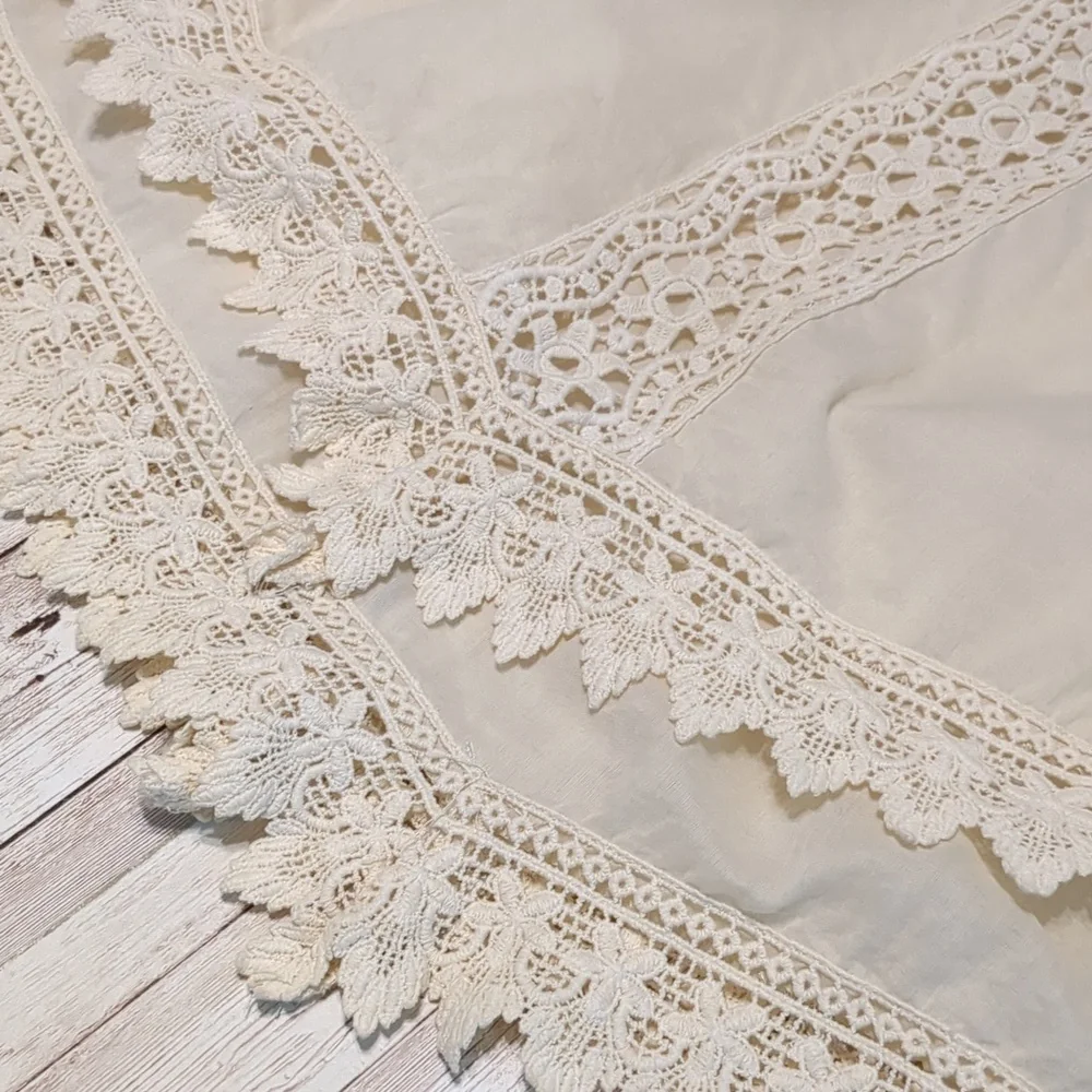 Free People Cream Lace Boho Bell Sleeve Dress